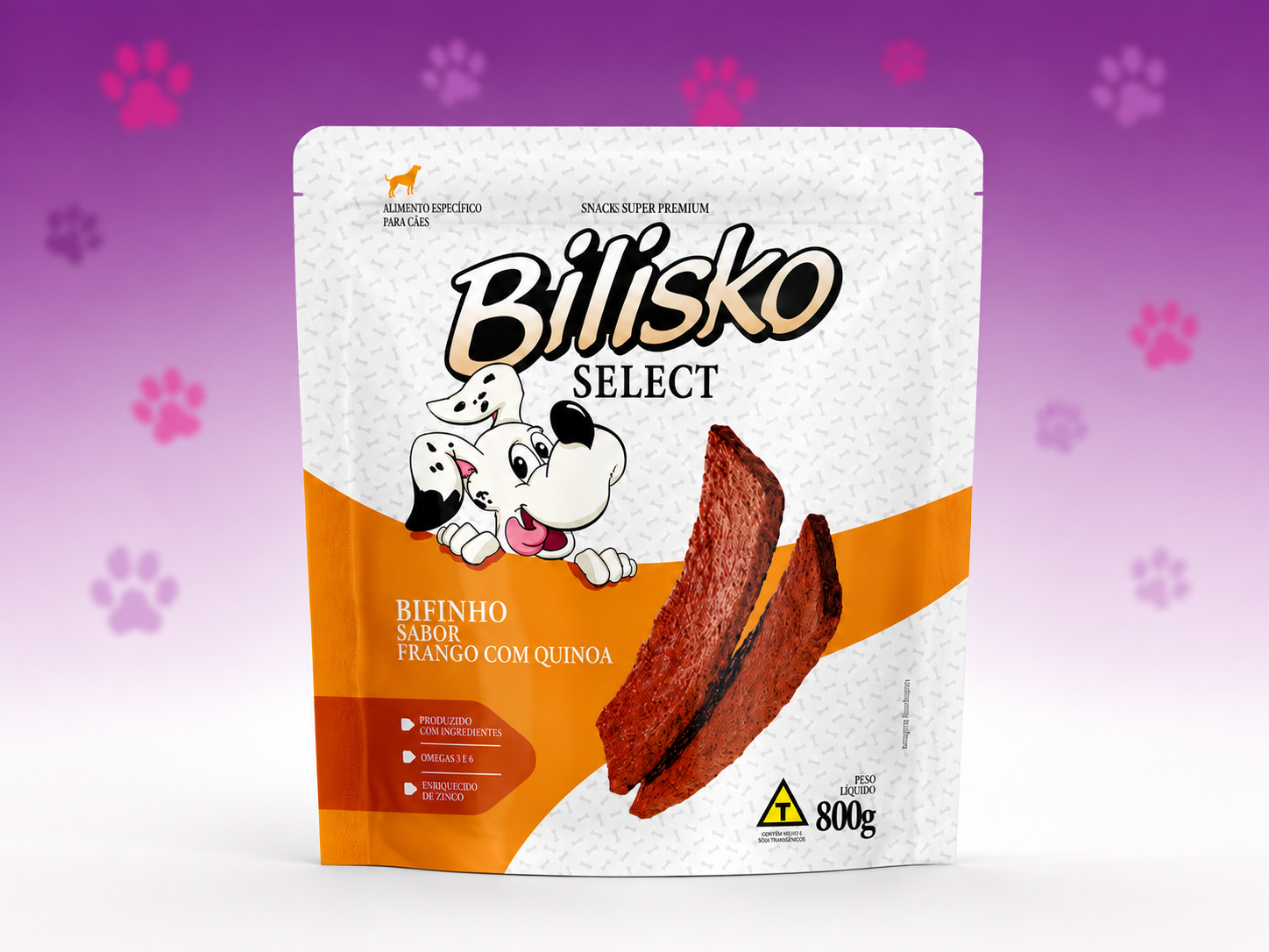 Petisco Bilisko Bifinho de Frango para Cães 800g (com NF)