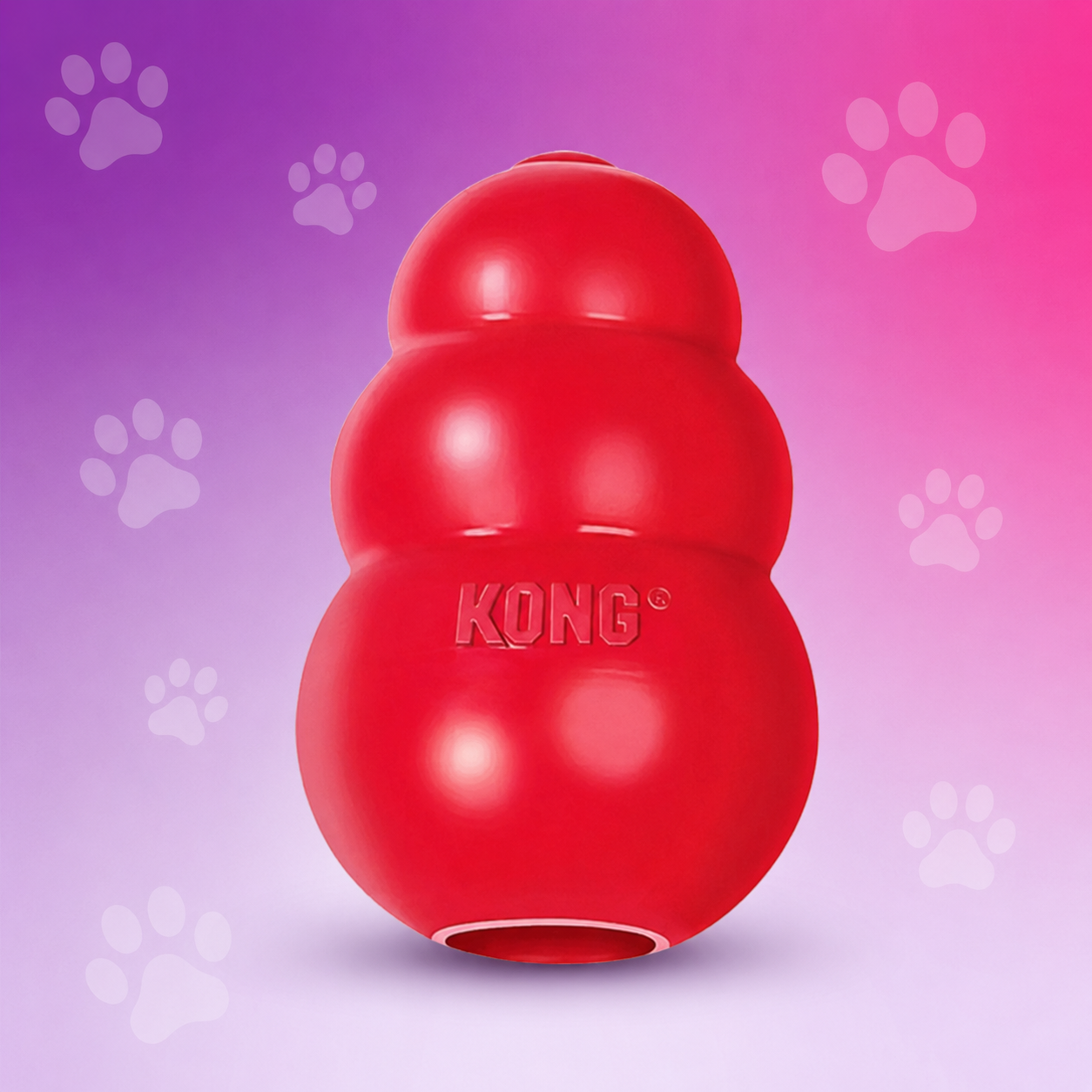 Kong Classic Small brinquedo recheável de borracha natural vermelho para cães
