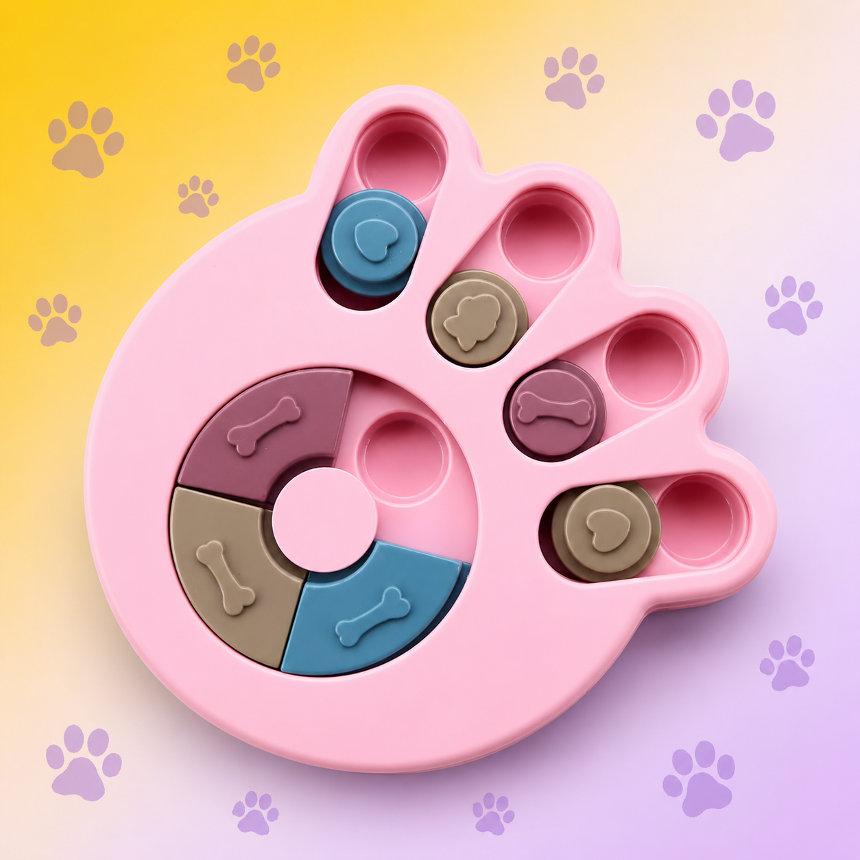 Brinquedo quebra-cabeça comedouro interativo para cães e gatos