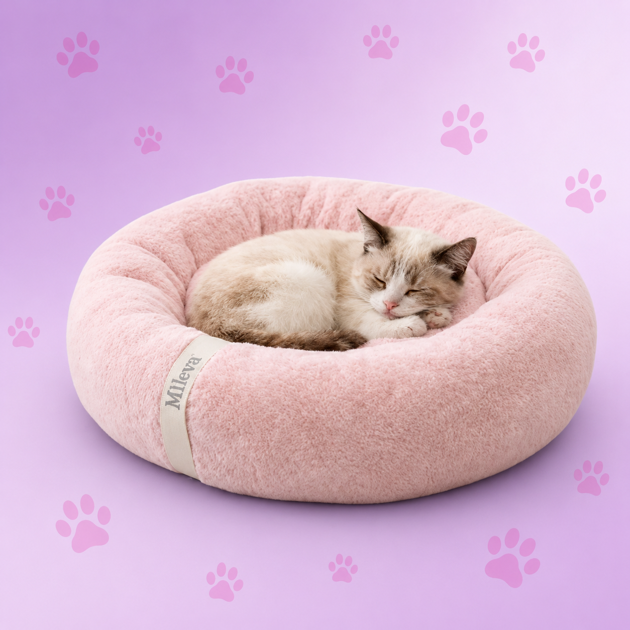 Cama de gato caminha nuvem ninho soft rosê