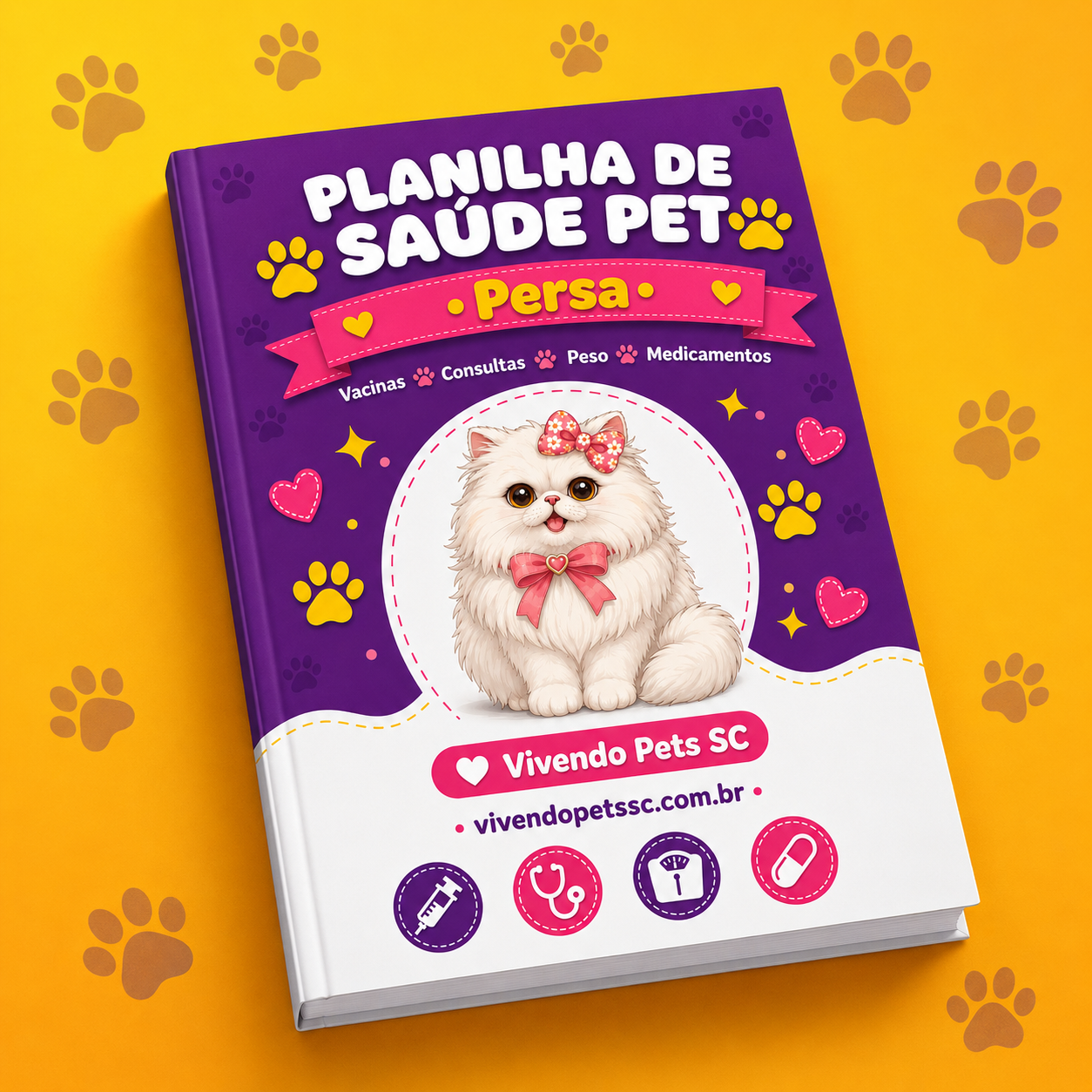 Planilhas de Saúde — Gatos · Vivendo Pets SC