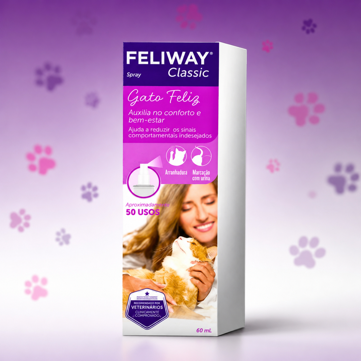 Feliway Classic Spray 60ml — feromônio sintético para gatos