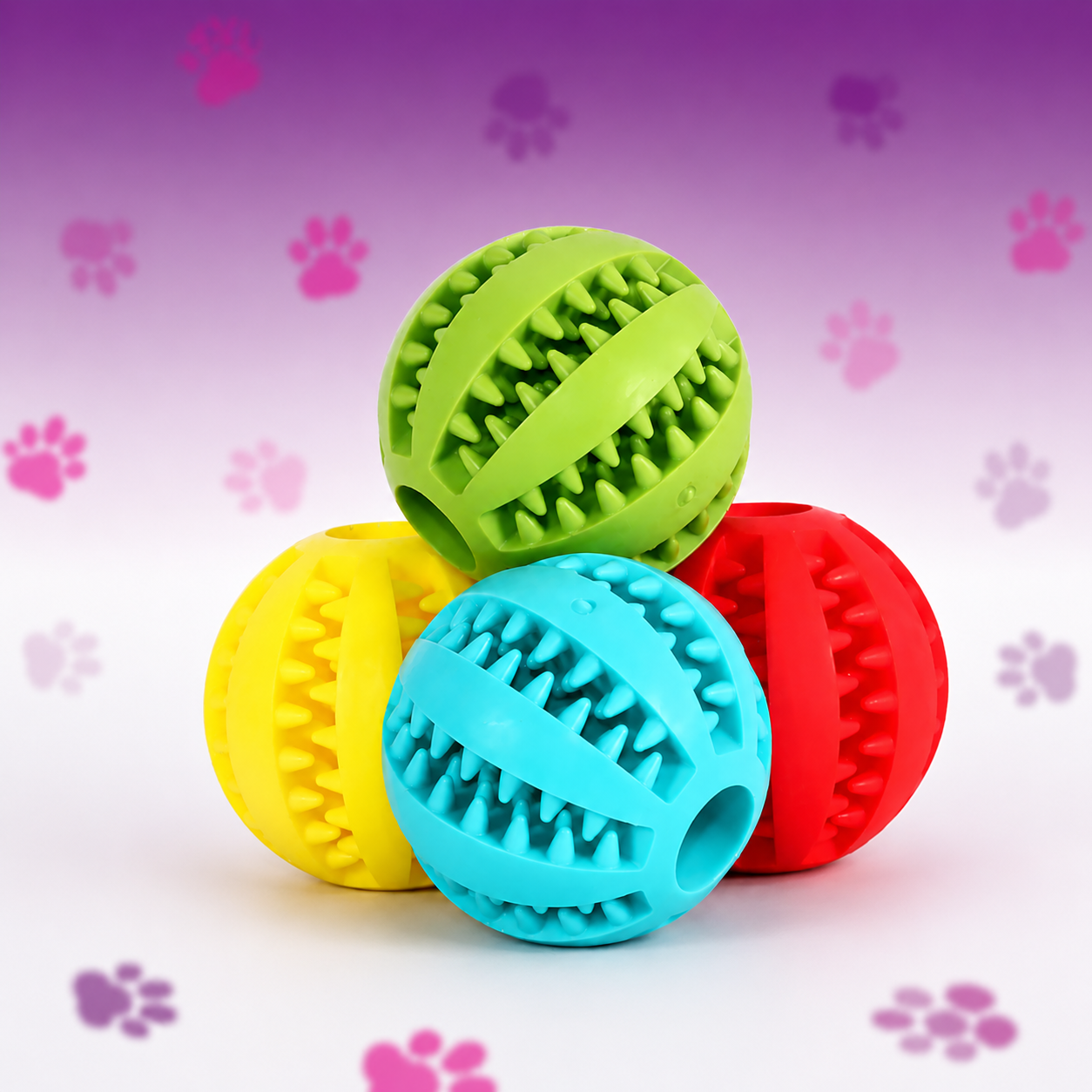 Bolinha Interativa Porta Petisco Silicone para cachorro